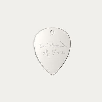 Silver Handwriting Guitar Pick
